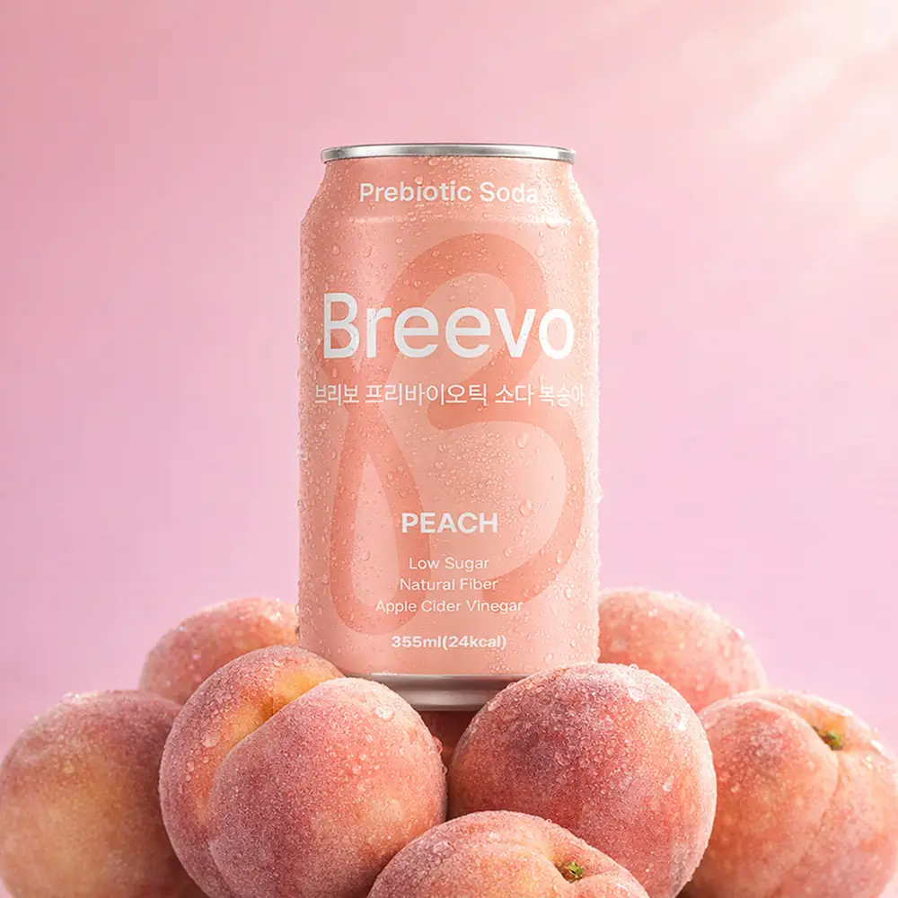 [NEW] 브리보 프리바이오틱 소다 복숭아 355ml